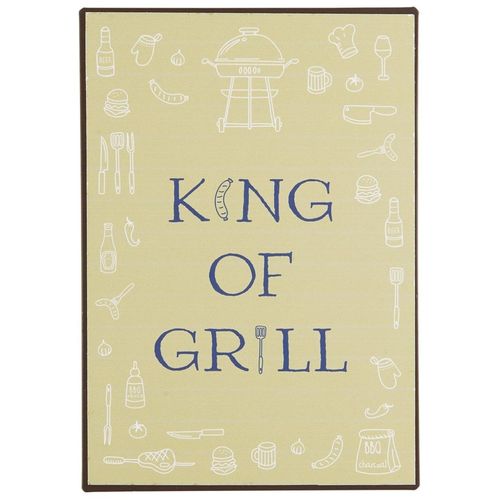 5709898376321 - Metallschild King of Grill 14 x 20 cm KING OF GRILL 5709898376321 - Metallschild King of Grill 14 x 20 cm KING OF GRILL