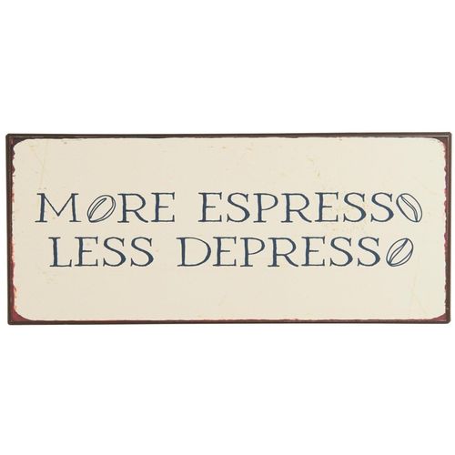 5709898376390 - Metallschild More Espresso Less Despresso 305 x 13 cm