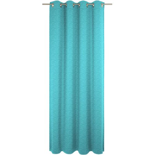 4004567393243 - Vorhang WIRTH Trondheim B blau (türkis) Gardinen 405cm Ösen 132cm Polyacryl nach Maß B132cm H405cm