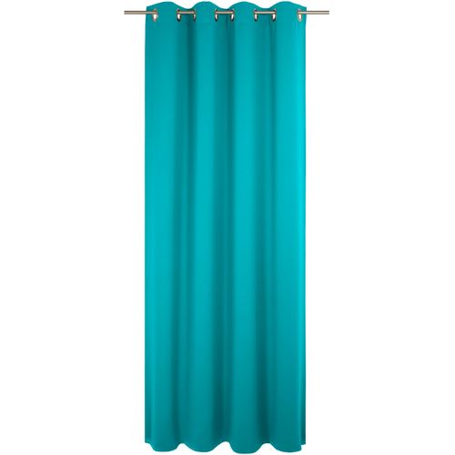 4004567420178 - Vorhang WIRTH Dim out blau (türkis) Gardinen 335cm Ösen 142cm Polyester nach Maß B142cm H335cm