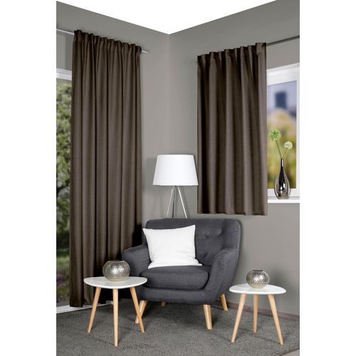4056751492003 - Vorhang HOME WOHNIDEEN ESKAMIO Gr 4 braun B135cm H225cm Polyester Gardinen Thermo Blickdicht Leinenstruktur 4056751492003 - Vorhang HOME WOHNIDEEN ESKAMIO Gr 4 braun B135cm H225cm Polyester Gardinen Thermo Blickdicht Leinenstruktur