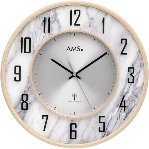 4037445161719 - Funkwanduhr AMS bunt Wanduhren Ø 34cm Quarzuhr Wanduhr Wohnzimmer Esszimmer Arbeitszimmer Marmoroptik 4037445161719 - Funkwanduhr AMS bunt Wanduhren Ø 34cm Quarzuhr Wanduhr Wohnzimmer Esszimmer Arbeitszimmer Marmoroptik