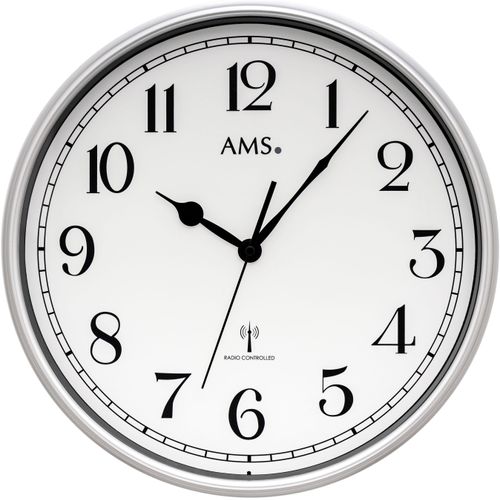 4037445162020 - Funkwanduhr AMS silber (silberfarben) Wanduhren Ø 37cm Quarzuhr Wanduhr Wohnzimmer Esszimmer Küche Arbeitszimmer Büro 4037445162020 - Funkwanduhr AMS silber (silberfarben) Wanduhren Ø 37cm Quarzuhr Wanduhr Wohnzimmer Esszimmer Küche Arbeitszimmer Büro
