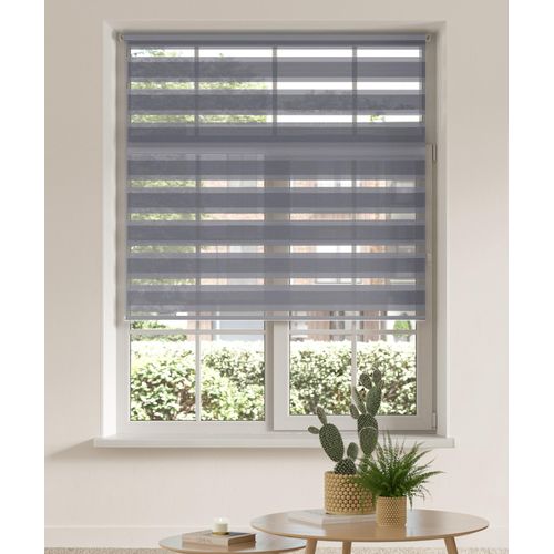6952540672336 - Doppelrollo MY HOME MARANO Gr 6 grau B90cm H150cm Polyester Rollos im Fixmaß Rollo mit Klemmträger 6952540672336 - Doppelrollo MY HOME MARANO Gr 6 grau B90cm H150cm Polyester Rollos im Fixmaß Rollo mit Klemmträger