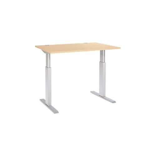4250510855171 - Select Schreibtisch ERGO-T elektrisch höhenverstellbar Rechteck T-Fuß B 1200 x T 800 x H 725-1185 mm Ahorn-Dekor weißaluminium 4250510855171 - Select Schreibtisch ERGO-T elektrisch höhenverstellbar Rechteck T-Fuß B 1200 x T 800 x H 725-1185 mm Ahorn-Dekor weißaluminium