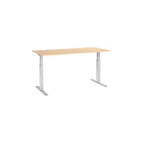 4250510855270 - Select Schreibtisch ERGO-T elektrisch höhenverstellbar Rechteck T-Fuß B 1800 x T 800 x H 725-1185 mm Ahorn-Dekor weißaluminium 4250510855270 - Select Schreibtisch ERGO-T elektrisch höhenverstellbar Rechteck T-Fuß B 1800 x T 800 x H 725-1185 mm Ahorn-Dekor weißaluminium