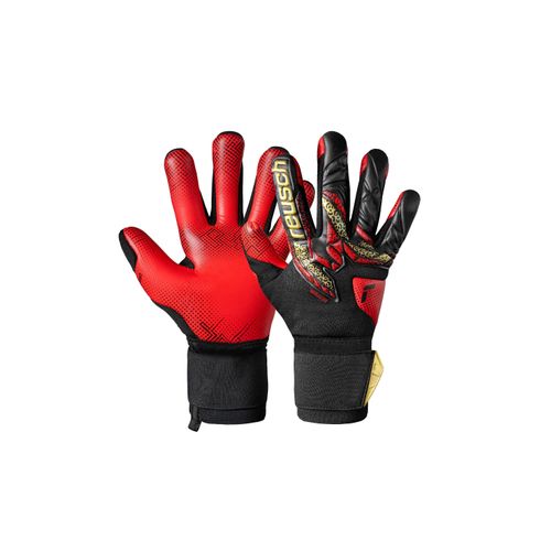 4060485567135 - Torwarthandschuhe REUSCH Attrakt Gold X GluePrint Damen Gr 105 bunt (silberfarben rot) 3% Polyamid 4% Polyurethan 59% Elastodien 34% Polyester mehrfarbig Handschuhe mit Evolution Negative Cut