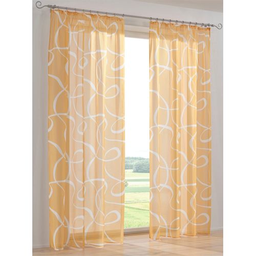 6943755984482 - Gardine HEINE HOME Gr 3 gelb (gelb weiß) B140cm H225cm Polyester Gardinen 6943755984482 - Gardine HEINE HOME Gr 3 gelb (gelb weiß) B140cm H225cm Polyester Gardinen