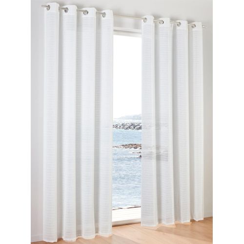 4016478102395 - Gardine HEINE HOME Gr 2 weiß (sanftes weiß) B140cm H175cm Polyester Gardinen