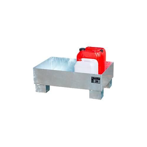4052462022461 - EUROKRAFTpro Stahl-Auffangwanne für 60-l-Fass fahrbar LxBxH 800 x 500 x 415 mm feuerverzinkt ohne Gitterrost