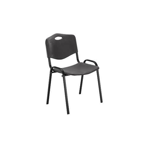 5901747582291 - NowyStyl Besucherstuhl H 470 mm x B 460 mm x T 410 mm Kunststoff mit Stahlgestell Antikratzfüße stapelbar schwarz-anthrazit