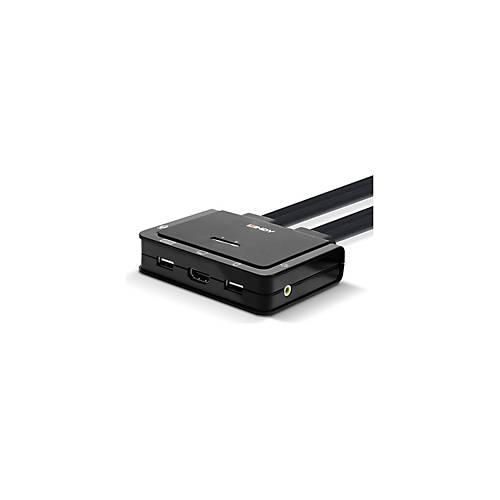 4002888423458 - LINDY LINDY 2 Port HDMI 20 18G USB 20 KVM Switch mit Audio KVM-Umschalter HDMI Maus Tastatur 4096 x 2160 Pixel