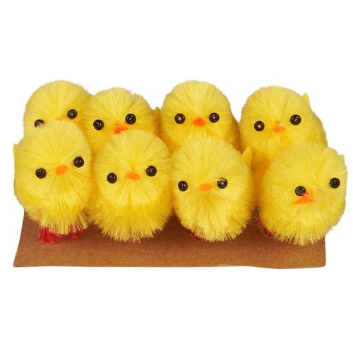 5709898375331 - Küken gelb Plüsch Multi Packung  8 Stück 15 x 35 cm