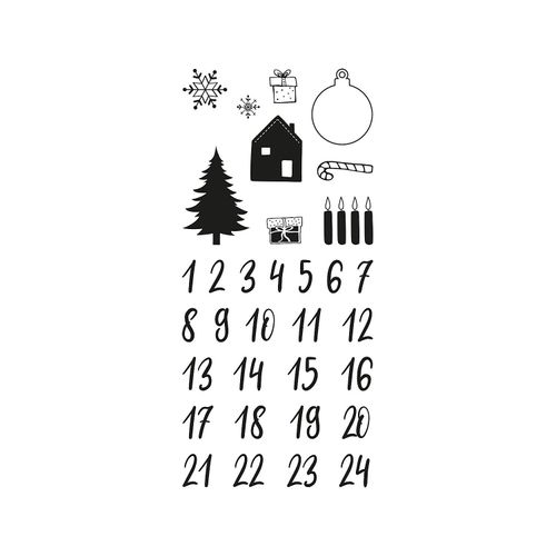 4006166812170 - Clear Stempel-Set Adventskalenderzahlen + Weihnachtsmotive 4006166812170 - Clear Stempel-Set Adventskalenderzahlen + Weihnachtsmotive