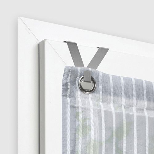 4015161012027 - Gardinenhaken Riva Good Life Gardinen Raffrollos Vorhänge (Packung 2-St) V-Haken zum Aufsetzen auf Fenster- und Türrahmen silberfarben 4015161012027 - Gardinenhaken Riva Good Life Gardinen Raffrollos Vorhänge (Packung 2-St) V-Haken zum Aufsetzen auf Fenster- und Türrahmen silberfarben