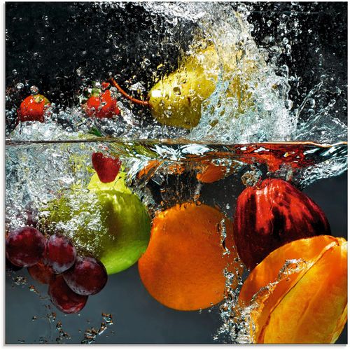 4055327768139 - Glasbild ARTLAND Spritzendes Obst auf dem Wasser Bilder Gr B H 50 cm x 50 cm Lebensmittel 1 St bunt Glasbilder Bilder in verschiedenen Größen 4055327768139 - Glasbild ARTLAND Spritzendes Obst auf dem Wasser Bilder Gr B H 50 cm x 50 cm Lebensmittel 1 St bunt Glasbilder Bilder in verschiedenen Größen