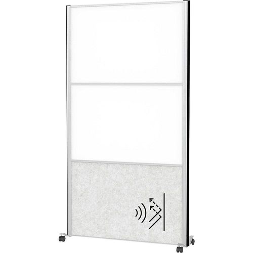 4002390090025 - MAUL Stellwandsystem MAULconnecto 1x Akustikvlies hell 2x Whiteboard Klettverbindung auf Rollen H 1800 x B 1000 mm silber 4002390090025 - MAUL Stellwandsystem MAULconnecto 1x Akustikvlies hell 2x Whiteboard Klettverbindung auf Rollen H 1800 x B 1000 mm silber