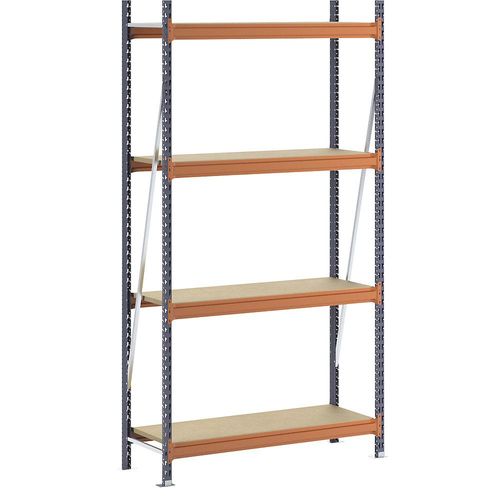 4061753273505 - Weitspannregal mit Spanplatte HxBxT 2500 x 1400 x 500 mm Grundregal
