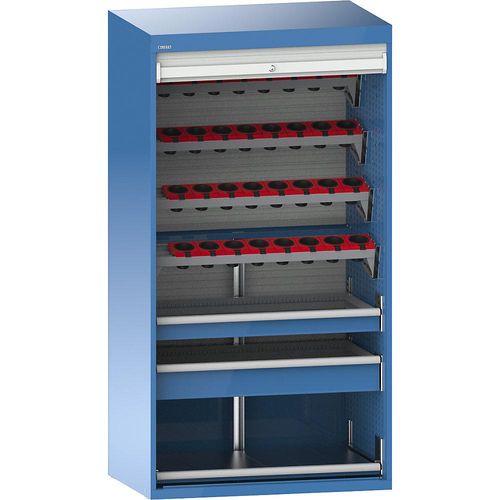 7612269049800 - LISTA CNC-Schrank mit Rollladen 7 Ebenen 32 Halter ISO-SK 50 lichtblau RAL 5012 7612269049800 - LISTA CNC-Schrank mit Rollladen 7 Ebenen 32 Halter ISO-SK 50 lichtblau RAL 5012