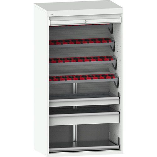 7612269049770 - LISTA CNC-Schrank mit Rollladen 7 Ebenen 40 Halter HSK 63 A+C+E 80 B+D lichtgrau RAL 7035 7612269049770 - LISTA CNC-Schrank mit Rollladen 7 Ebenen 40 Halter HSK 63 A+C+E 80 B+D lichtgrau RAL 7035