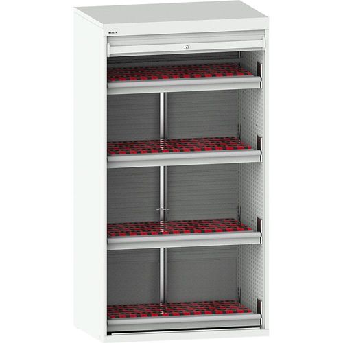 7612269049657 - LISTA CNC-Schrank mit Rollladen 4 Schubladen 156 Halter ISO-SK 40 lichtgrau RAL 7035