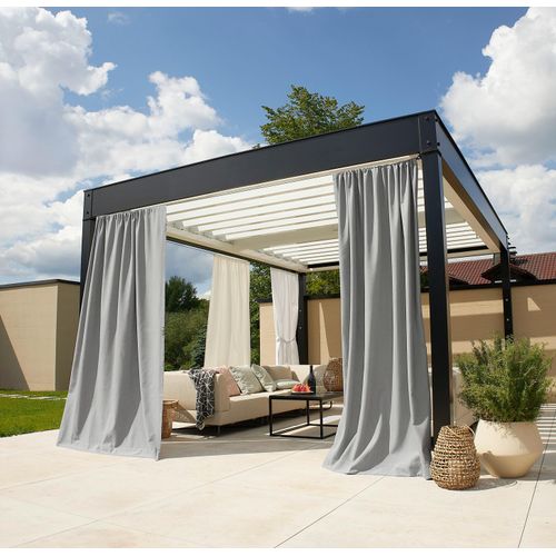4006470550676 - Vorhang nach Maß NEUTEX FOR YOU Outdoorvorhang SOLERO grau B450cm H160cm Jacquard Obermaterial 100% Polyester Gardinen nach Maß Uni Outdoorvorhang mit leichter Struktur 4006470550676 - Vorhang nach Maß NEUTEX FOR YOU Outdoorvorhang SOLERO grau B450cm H160cm Jacquard Obermaterial 100% Polyester Gardinen nach Maß Uni Outdoorvorhang mit leichter Struktur