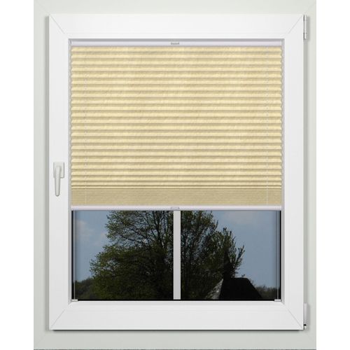 4068585011329 - Plissee INDEKO advanced beige (sand weiß) Plissees 220cm zweiseitig verschiebbar 111cm Obermaterial 94% Polyester 6% sonstige Fasern Crushed-Optik nach Maß B111cm H220cm 4068585011329 - Plissee INDEKO advanced beige (sand weiß) Plissees 220cm zweiseitig verschiebbar 111cm Obermaterial 94% Polyester 6% sonstige Fasern Crushed-Optik nach Maß B111cm H220cm
