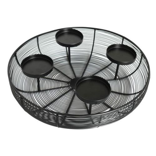 4057981012016 - Adventskranz Kerzenhalter 365 cm Ø schwarz Weihnachten Kerzen