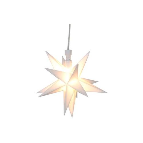 4036812412218 - X-mas - 3D led Stern Kunststoff 12cm weiss mit Timer batteriebetrieben Leuchtstern - Weiss 4036812412218 - X-mas - 3D led Stern Kunststoff 12cm weiss mit Timer batteriebetrieben Leuchtstern - Weiss
