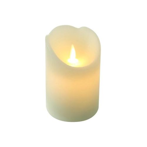 4057984005930 - LED Rustik Echtwachs Kerze 125 cm Creme mit Timer - Creme 4057984005930 - LED Rustik Echtwachs Kerze 125 cm Creme mit Timer - Creme