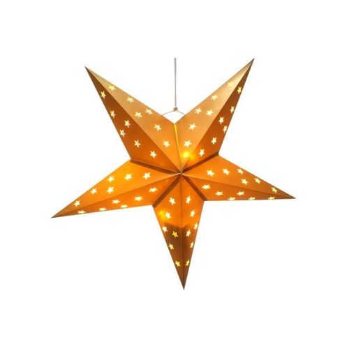 4052304174839 - Weihnachtsstern Papier 60 cm mit 10 LEDs und Timer gold - Gold 4052304174839 - Weihnachtsstern Papier 60 cm mit 10 LEDs und Timer gold - Gold