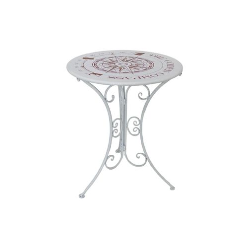 4041908112170 - Landhaus Balkon Tisch rund 60cm Bistrotisch Shabby Look Garten Terrasse Metall 4041908112170 - Landhaus Balkon Tisch rund 60cm Bistrotisch Shabby Look Garten Terrasse Metall