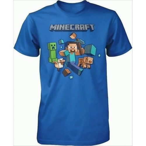 5055910316302 - Minecraft Charakter Kinder T-Shirt 110 116 Blau 5055910316302 - Minecraft Charakter Kinder T-Shirt 110 116 Blau