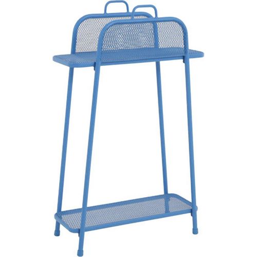4059865305368 - Metall Balkonregal blau Balkon Garten Terrasse Regal Standregal Möbel Tisch