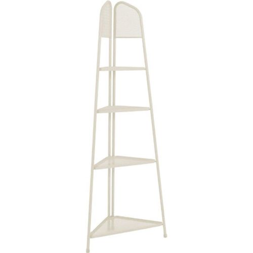 4059865305436 - Metall Balkon Eckregal Regal Standregal Ablage Aufbewahrung Eckschrank beige