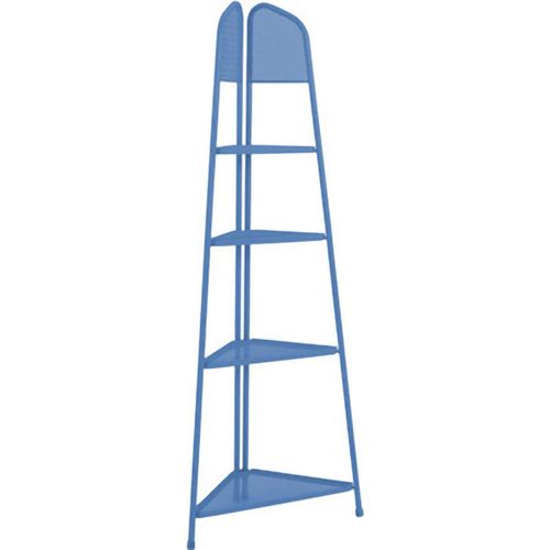 4059865305443 - Metall Balkon Eckregal Regal Standregal Ablage Aufbewahrung Eckschrank blau 4059865305443 - Metall Balkon Eckregal Regal Standregal Ablage Aufbewahrung Eckschrank blau