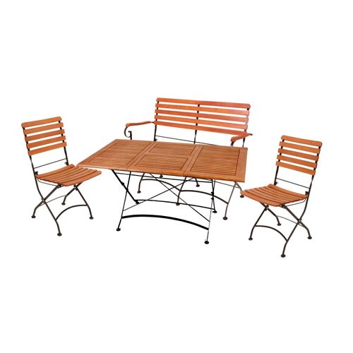 4059865347481 - Sitzgarnitur WIEN 4tlg Tisch Klappstuhl Bank Holz Gartenmöbel 4059865347481 - Sitzgarnitur WIEN 4tlg Tisch Klappstuhl Bank Holz Gartenmöbel