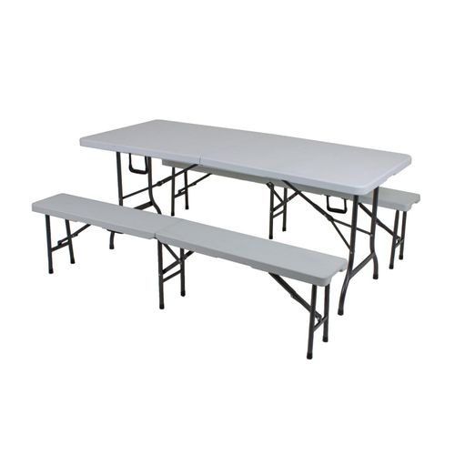 4041908109484 - 3tlg Garten Set MUFARO Tisch Bänke Sitzgruppe Essgruppe Garnitur Camping Möbel 4041908109484 - 3tlg Garten Set MUFARO Tisch Bänke Sitzgruppe Essgruppe Garnitur Camping Möbel