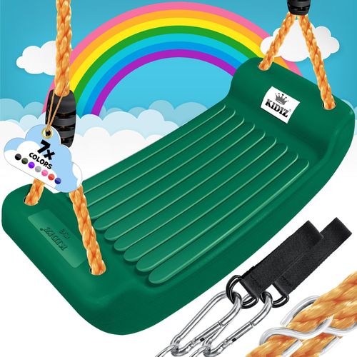 4255598311564 - KIDIZ® Schaukel Kinderschaukel Set - Ink Zubehör Schaukelsitz Schaukelbrett Garten Outdoor Indoor Brettschaukel für Kinder zum Schaukeln aus Kunststoff Höhenverstellbar Rutschfest
