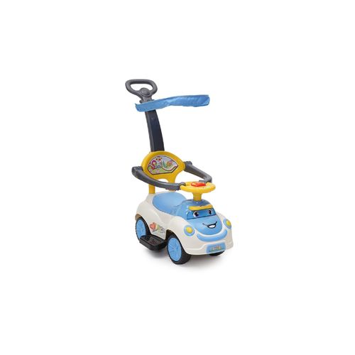 3800146241414 - Rutschauto SMILE 3 in 1 Schubstange Sonnendach Fußstützen Sicherheitsbügel blau