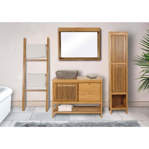 4057651644431 - Teak-Badezimmer-Set MCW-M70 Waschtisch Hochschrank Wandspiegel Handtuchhalter Waschbecken hochwertiges B-Grade-Teak 4057651644431 - Teak-Badezimmer-Set MCW-M70 Waschtisch Hochschrank Wandspiegel Handtuchhalter Waschbecken hochwertiges B-Grade-Teak