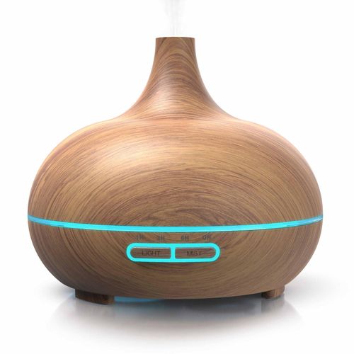 4061474008622 - Arendo Aroma Diffuser Luftbefeuchter Vernebler in Holz Optik Diffusor mit 7 Farben LED Timer Funktion 300ml Hellbraun 4061474008622 - Arendo Aroma Diffuser Luftbefeuchter Vernebler in Holz Optik Diffusor mit 7 Farben LED Timer Funktion 300ml Hellbraun