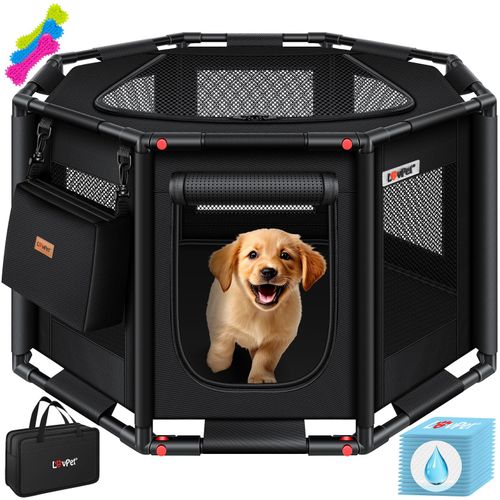 4255598325363 - LOVPET® Welpenlaufstall für drinnen & draußen Welpenauslauf Hundekäfig Oxford-Gewebe Tierlaufstall für Kleintiere Hunde Katzen Hundelaufstall Freigehege Rahmen aus PVC-Rohren 4255598325363 - LOVPET® Welpenlaufstall für drinnen & draußen Welpenauslauf Hundekäfig Oxford-Gewebe Tierlaufstall für Kleintiere Hunde Katzen Hundelaufstall Freigehege Rahmen aus PVC-Rohren