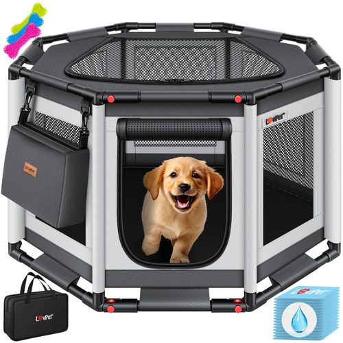 4255598325370 - LOVPET® Welpenlaufstall für drinnen & draußen Welpenauslauf Hundekäfig Oxford-Gewebe Tierlaufstall für Kleintiere Hunde Katzen Hundelaufstall Freigehege Rahmen aus PVC-Rohren 4255598325370 - LOVPET® Welpenlaufstall für drinnen & draußen Welpenauslauf Hundekäfig Oxford-Gewebe Tierlaufstall für Kleintiere Hunde Katzen Hundelaufstall Freigehege Rahmen aus PVC-Rohren