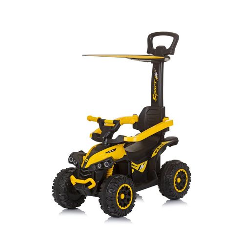 3800931056025 - Kinder Rutschauto ATV Sonnendach Schiebegriff Musikfunktion bis 23 kg gelb