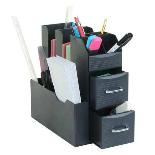 4057651624921 - Schreibtisch Organizer MCW-L97 Büroablage Stiftehalter Aufbewahrungsbox mit 2 Schubladen und 7 Fächern 29x14x33cm 4057651624921 - Schreibtisch Organizer MCW-L97 Büroablage Stiftehalter Aufbewahrungsbox mit 2 Schubladen und 7 Fächern 29x14x33cm