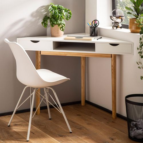 4251757726699 - Eckschreibtisch Schreibtisch 80 cm Weiß Schubladen Tisch Platzsparend 4251757726699 - Eckschreibtisch Schreibtisch 80 cm Weiß Schubladen Tisch Platzsparend