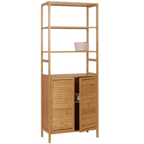 4057651827759 - Hochschrank MCW-B18 Badschrank Badregal Schrank Regal 2 Türen 4 Regalböden Bambus MDF MVG-zertifiziert 168x64x33cm 4057651827759 - Hochschrank MCW-B18 Badschrank Badregal Schrank Regal 2 Türen 4 Regalböden Bambus MDF MVG-zertifiziert 168x64x33cm
