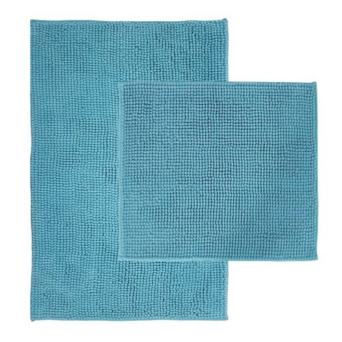 4255636642391 - NYVI Badematte NYVISpa Chenille Rechteckig - Badezimmerteppich - Rutschfest Saugfähig Schnell Trocknend Fußbodenheizung geeignet Waschbar Weich FarbeAqua GrößeSet 45x50 + 50x80 cm 4255636642391 - NYVI Badematte NYVISpa Chenille Rechteckig - Badezimmerteppich - Rutschfest Saugfähig Schnell Trocknend Fußbodenheizung geeignet Waschbar Weich FarbeAqua GrößeSet 45x50 + 50x80 cm