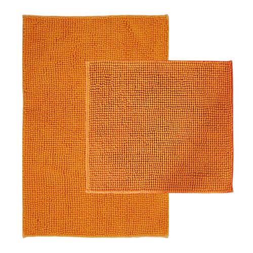 4255636642384 - NYVI Badematte NYVISpa Chenille Rechteckig - Badezimmerteppich - Rutschfest Saugfähig Schnell Trocknend Fußbodenheizung geeignet Waschbar Weich FarbeOrange GrößeSet 45x50 + 50x80 cm 4255636642384 - NYVI Badematte NYVISpa Chenille Rechteckig - Badezimmerteppich - Rutschfest Saugfähig Schnell Trocknend Fußbodenheizung geeignet Waschbar Weich FarbeOrange GrößeSet 45x50 + 50x80 cm